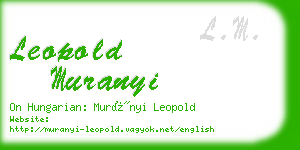 leopold muranyi business card